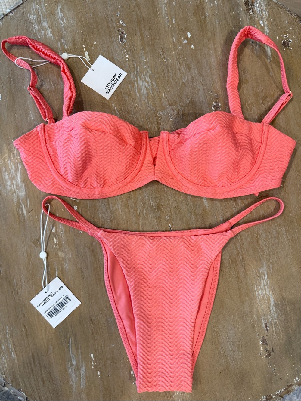 Monday Swimwear Clovelly Underwire Bikini Set in Azalea Pink